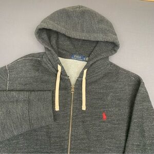Polo Ralph Lauren Men’s Heavy Thermal Lined Full Zip Hoodie Size XL Dark Grey